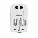 All in One Universal Plug Adapter 2 USB Port