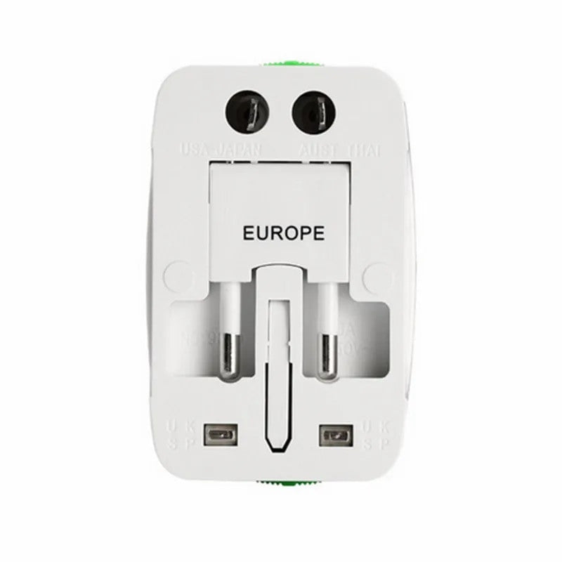 All in One Universal Plug Adapter 2 USB Port