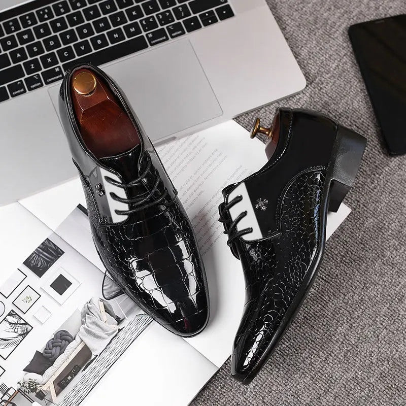 Italian Luxury Patent Leather Oxford Shoes