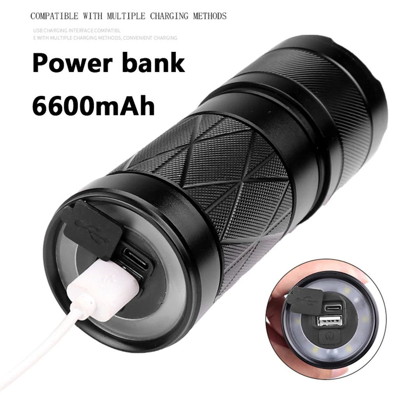 Waterproof Rechargeable Led Double Flashlight