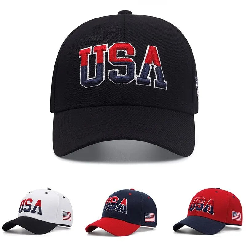 USA Embroidered Fashion Fastball Classic Caps