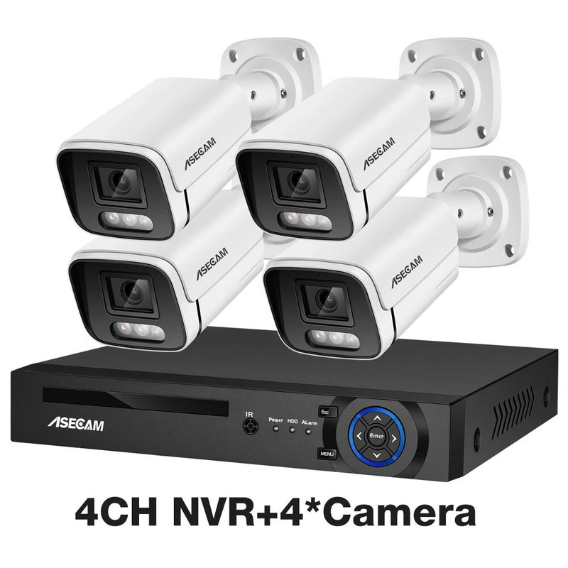 4K Security Surveillance Outdoor Camera System