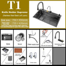 Stainless Steel Kitchen Waterfall Touch Sink