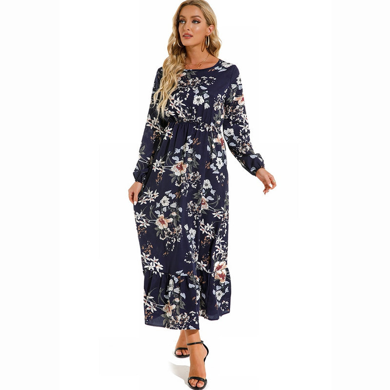 Spring Summer Women Maxi Casual Dress